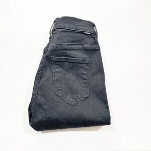 Mother The Swooner Dagger Ankle Fray Baa Baa Black Sheep Lace Denim Jean Size 25